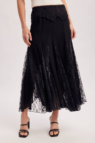 BOHO FLOWY LACE MAXI SKIRT WITH NO LINING - EASTER DAY