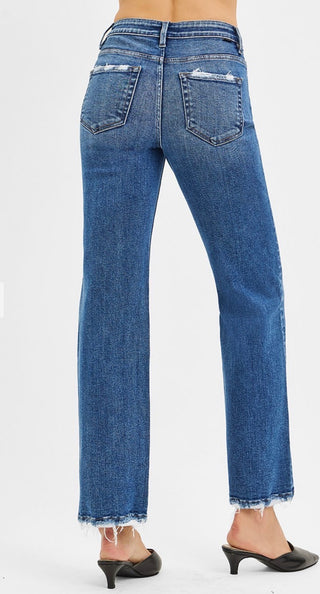 Risen Sarah Tummy Control Straight Leg Denim 30in Inseam
