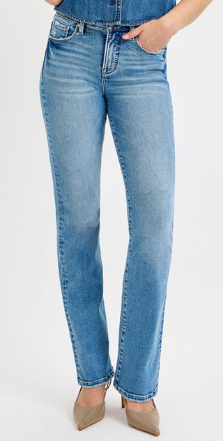 Risen Piper Tummy Control Straight Jeans 33in inseam