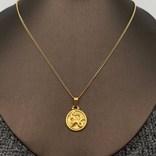 Zodiac 12 Constellation Coin Necklace
