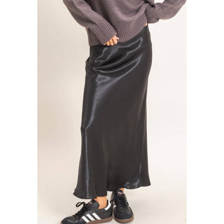 Satin Midi Skirt