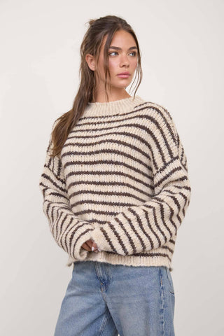Striped Pullover Knit Sweater