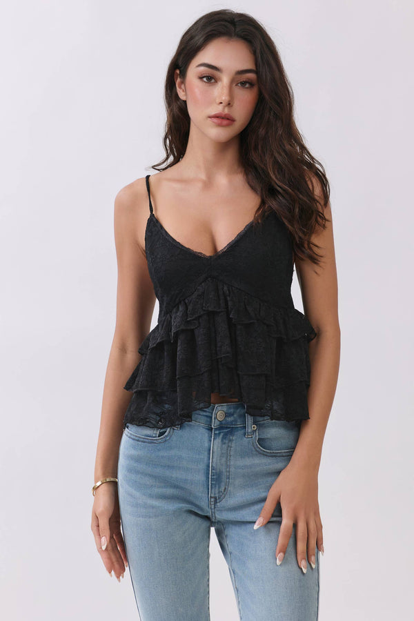 Tiered Lace Tank Top