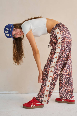 Leopard Star Stripe Pants