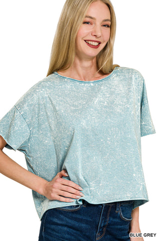 Summer Crinkle Mineral Washed top