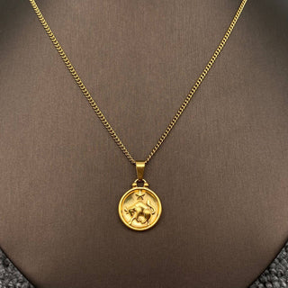 Zodiac 12 Constellation Coin Necklace