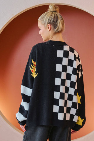 Magic 8 Checkmate Cardigan