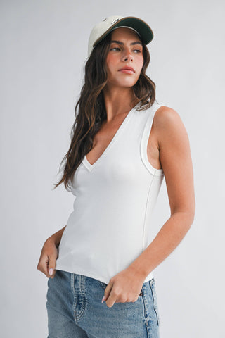 8489HK Ribbed V - Neck Tank Top - Rise and Redemption