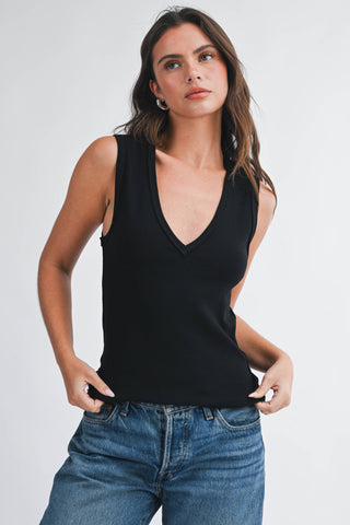 8489HK Ribbed V - Neck Tank Top - Rise and Redemption