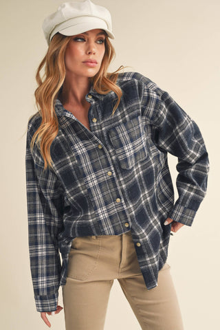 Navy Nixon Flannel