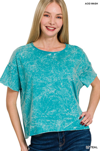 Summer Crinkle Mineral Washed top