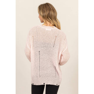 Delilah Distressed Knit Sweater