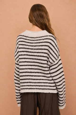 Striped Pullover Knit Sweater
