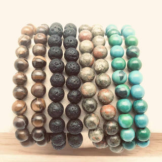 8mm Elastic Natural Stone Bracelet - Rise and Redemption