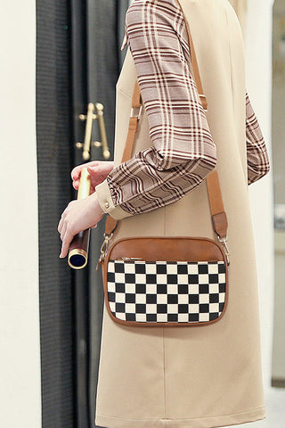 Checkered crossbody bag
