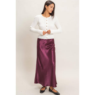 Satin Midi Skirt