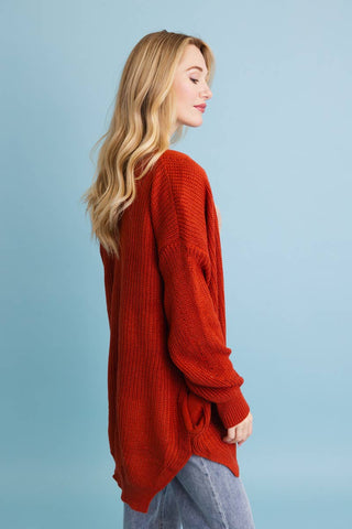 Cozy Open-Front Waffle Knit Long Cardigan