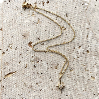 VB&CO Designs North Star gold necklace celestial