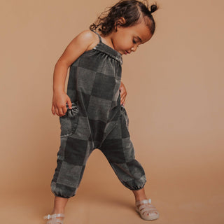 Strappy Jumper - Washed Black Denim Check