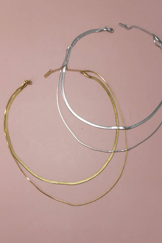 STAINLESS STEEL TARNISH FREE  MULTI LAYER NECKLACE