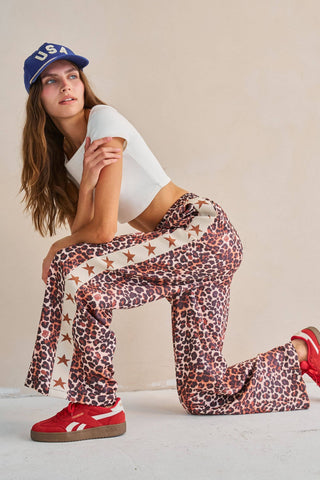 Leopard Star Stripe Pants