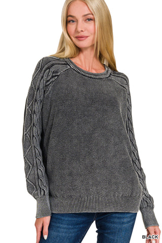Stone washed cable sleeve thermal