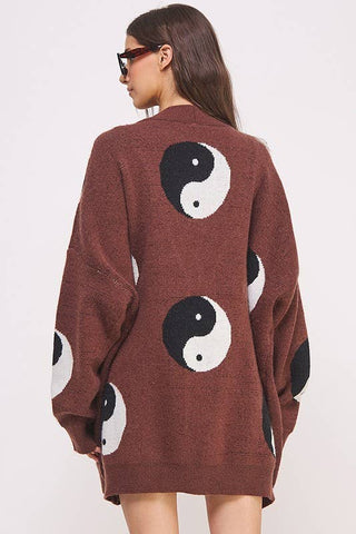 Yin & Yang Oversized Cardigan