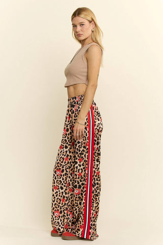Lucky 7 Silk Leopard Pants