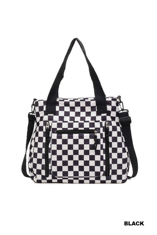 Corduroy Checker Carry All Tote