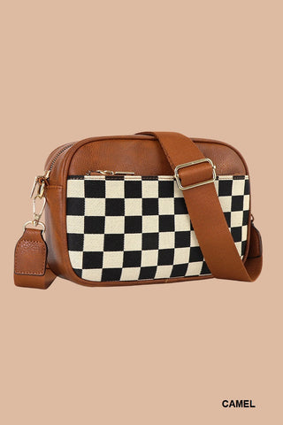 Checkered crossbody bag