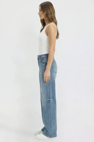 Bella Medium Washed Wide Leg Denim