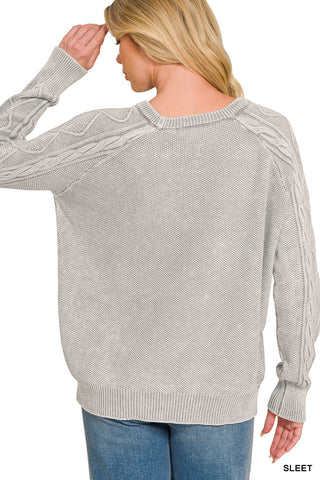Stone washed cable sleeve thermal