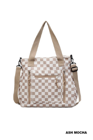 Corduroy Checker Carry All Tote