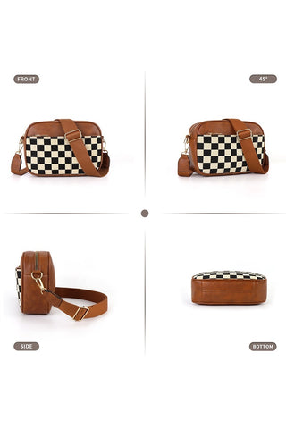 Checkered crossbody bag