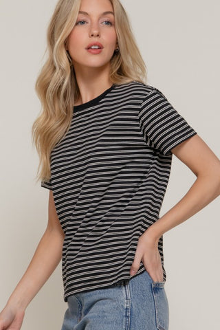 Striped basic tee