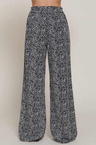 Leopard Palazzo Tie Pants