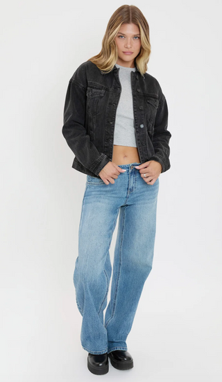 Vintage Black Denim Jacket