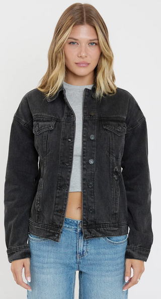Vintage Black Denim Jacket