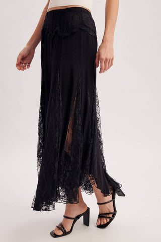 BOHO FLOWY LACE MAXI SKIRT WITH NO LINING - EASTER DAY