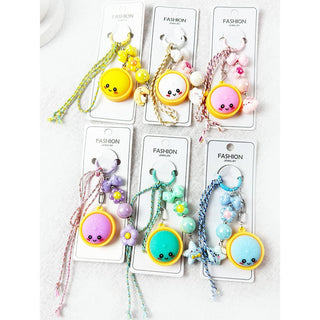 Cute Design Dumpling Keychain Charm