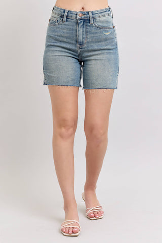 HW Vintage Wash Side Slit Shorts