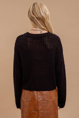 Sheer Crew Neck Knit