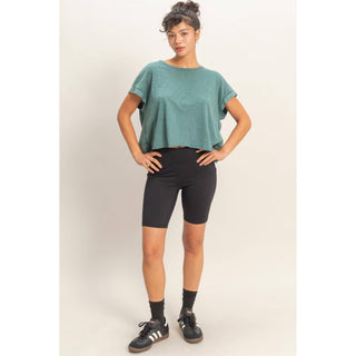 Acid Washed Cross Detail Open Back Top - Rise and Redemption