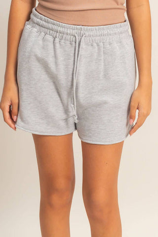 Acid Washed Elastic Waist Shorts - Rise and Redemption