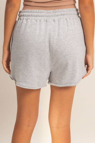 Acid Washed Elastic Waist Shorts - Rise and Redemption