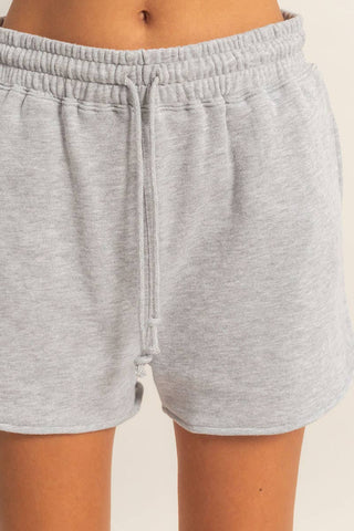 Acid Washed Elastic Waist Shorts - Rise and Redemption