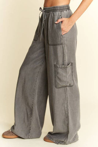 Jessi Vintage washed  Mineral Tencel Pants