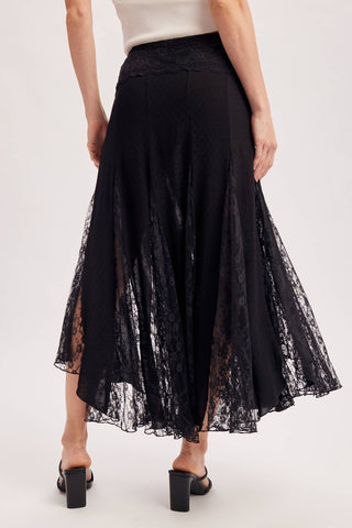 BOHO FLOWY LACE MAXI SKIRT WITH NO LINING - EASTER DAY