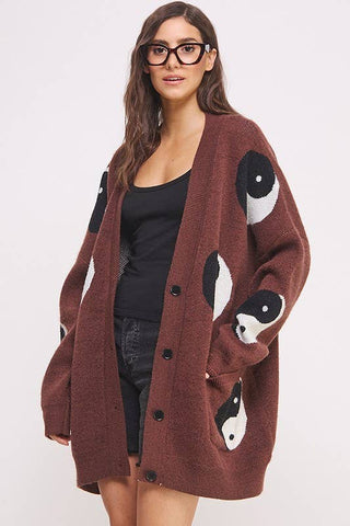 Yin & Yang Oversized Cardigan