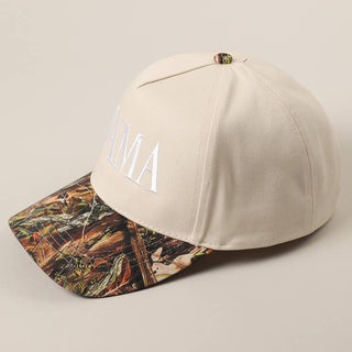MAMA Letter Embroidery Camo Two-Tone Trucker Hat